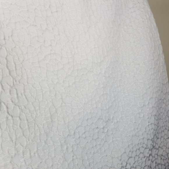 LOFT Gray Textured Above The Knee Pencil Skirt Zipper Clasp Back Size 6P - Picture 3 of 6